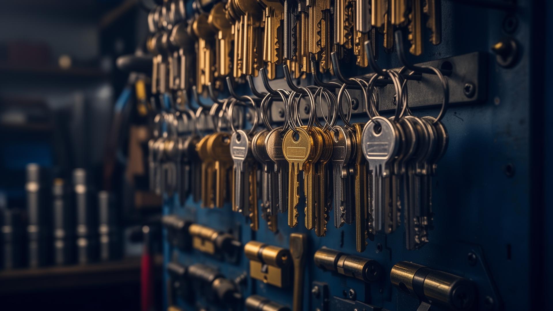 Nycklar och låscylindrar i Visby Lås verkstad